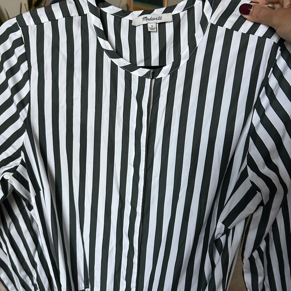 Madewell tie-waist  Midi shirt dress Size 4 - Picture 9 of 12